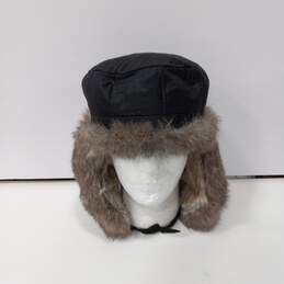 Rabbit Fur Trapper Hat Men's One Size