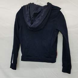 Prada Navy Blue Cotton Zip Up Hoodie Size S AUTHENTICATED alternative image
