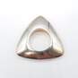 Sterling Silver Triangular Cut - Out Circle Modernist Pendant 15.7g image number 3