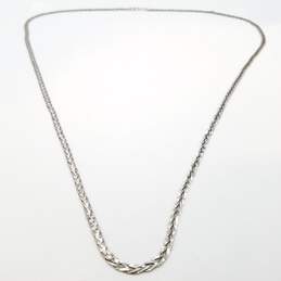 Sterling Silver Braided Serpentine Chain 29 1/2 Necklace 13.7g