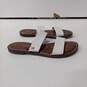 Sam Edelman White And Brown Slide Sandals Size 6 image number 4