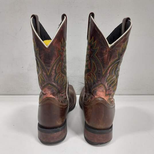 Laredo Embroidered Boots Leather Pull On Western Style Boots Size 11D image number 3