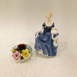Vintage Royal Doulton Hilary Figurine W/ Flower Basket