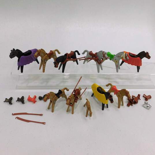 Lot  Of  Playmobil   Horses  And Accessories image number 1