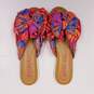 Gianni Bini Zereena Palm Printed Layered Bow Slide Sandals Size 8.5 M image number 5