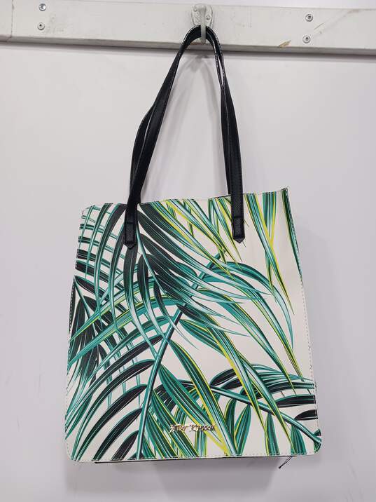 Betsey Johnson Palm Print Floral Tote Purse image number 2