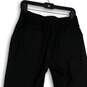 Womens Black Flat Front Slash Pockets Straight Leg Ankle Pants Size M image number 4