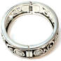 Designer Brighton Silver-Tone Filigree Hinged Fashionable Bangle Bracelet image number 4