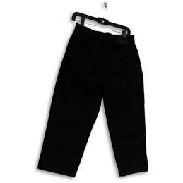 Womens Black Denim Dark Wash Pocket Stretch Regular Fit Cropped Jeans Sz 10 alternative image