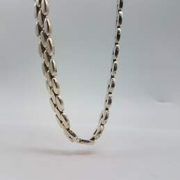Vintage Sterling Silver 925 silver 3/8 inch leaf link 17 inch Solid chain 110.63 grams