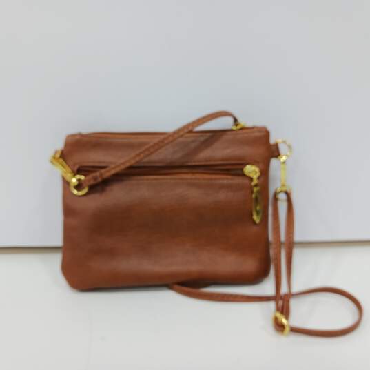 Michael Kors women's leather crossbody bag Brown-Leather