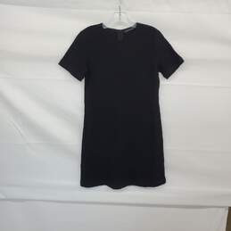 Eileen Fisher Black Cotton Blend Knit Midi Dress WM Size P