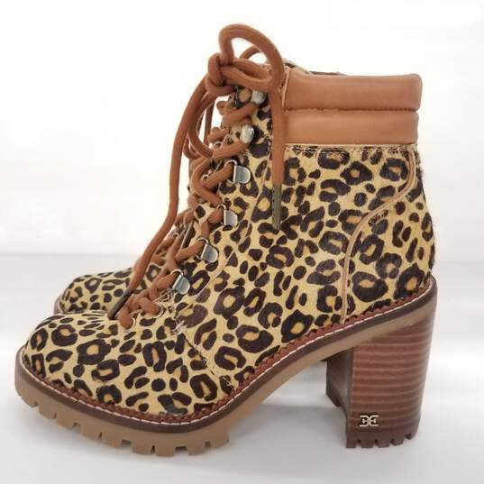 Sam Edelman SADE Leopard Calf Hair Combat Boot Women's Size 6.5 image number 2