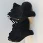 Miu Miu Wedge Bootie Women's Size 36 Black AUTHENTICATED image number 4