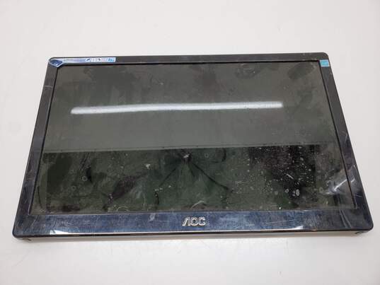 AOC LCD Monitor E1659FWU LED Backlight W/Stand Untested image number 1