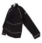 NWT Womens Black Long Sleeve Collared Activewear Full Zip Jacket Size Medium image number 1