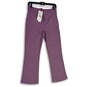 NWT Womens Pink Flat Front High-Rise Trouser Pants Size Medium image number 1