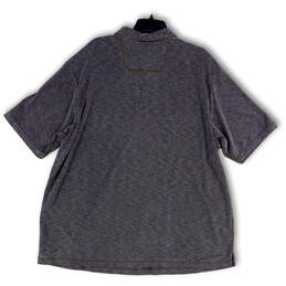 NWT Mens Gray Heather Short Sleeve Collared Side Slit Polo Shirt Size XXL alternative image