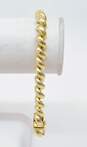 14K Yellow Gold Fancy Link Chain Bracelet for Repair 13.9g image number 2