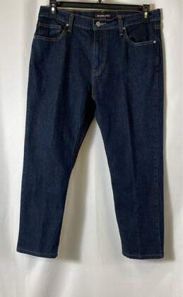 Michael Kors Mens Blue Grant Classic Fit Stretch Denim Straight Jeans Size 33/30