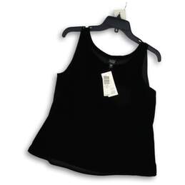 NWT Womens Black Sleeveless Round Neck Stretch Pullover Tank Top Size Medium