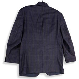 Mens Blue Notch Lapel Pockets Single Breasted Three Button Blazer Size 38R alternative image