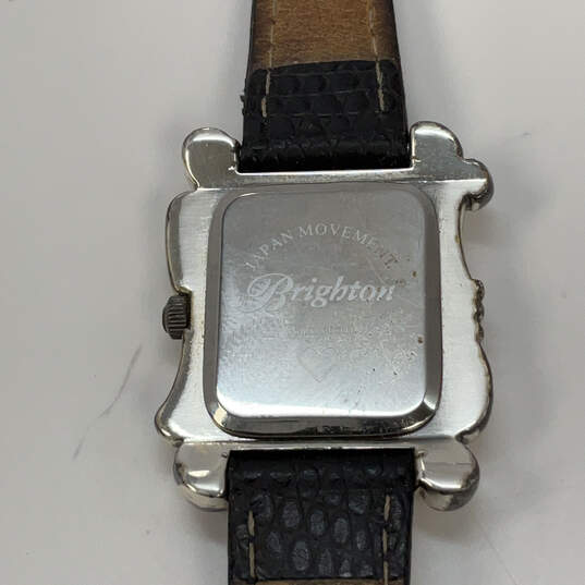 Designer Brighton Winston Silver-Tone Adjustable Strap Analog Wristwatch image number 4