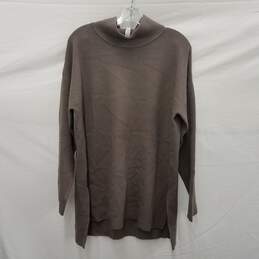 NWT Halston Studio Viscose & Polyester Blend Tunic Gray Sweater Size L/G alternative image