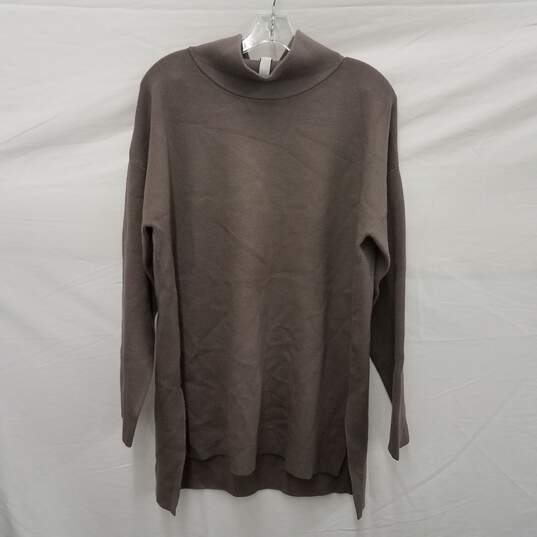 NWT Halston Studio Viscose & Polyester Blend Tunic Gray Sweater Size L/G image number 2