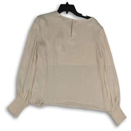 NWT Womens Ivory Round Neck Long Sleeve Pullover Blouse Top Size M alternative image