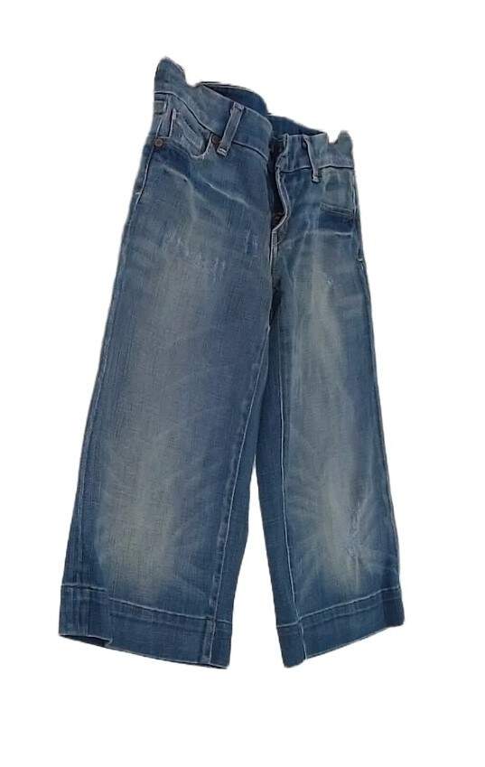 Womens Blue Regular Fit Medium Wash Denim Capri Jeans Size 27 image number 3