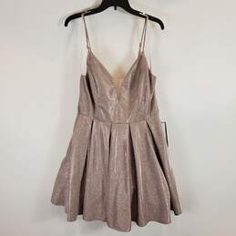 B Darlin Women Pink Blush Glitter Dress Sz 17/18 Nwt