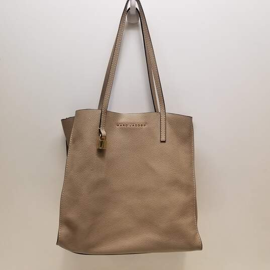 Marc Jacobs Leather Padlock Tote Taupe image number 1