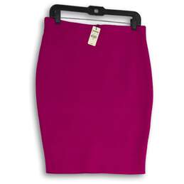 NWT Express Womens Pink Flat Front Pull-On Straight & Pencil Skirt Size M