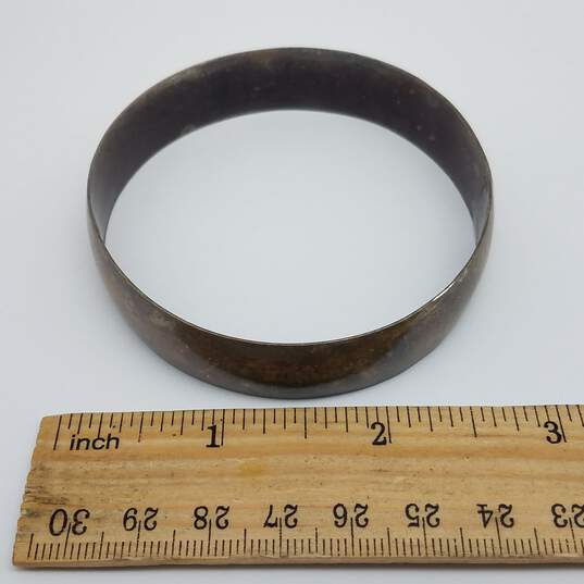 Sterling Silver Solid 2.5in Bangle Bracelet 49.2g image number 6