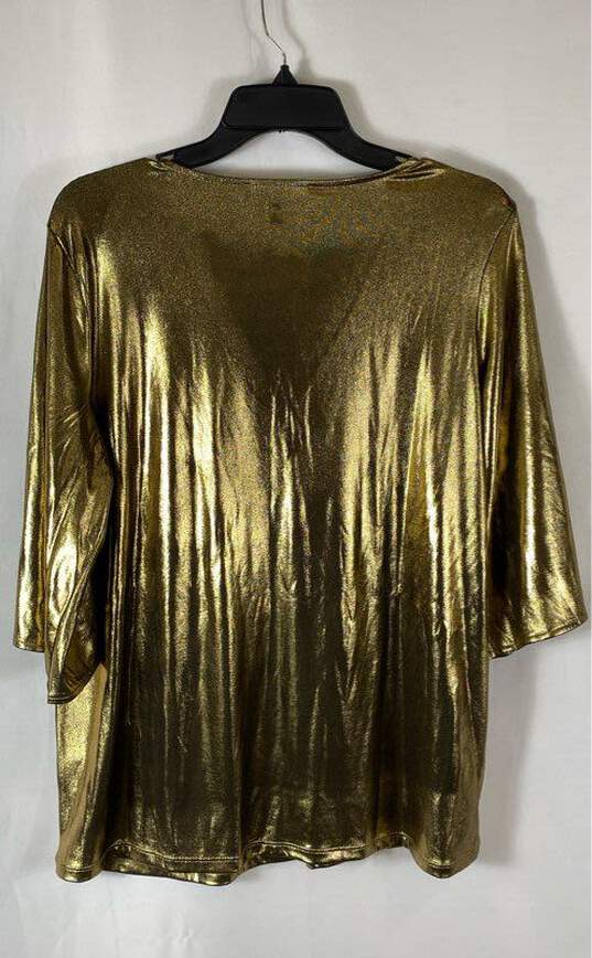 Michael Kors Gold Blouse - Size X Large image number 3