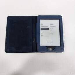 Black Kindle E-Book Tablet w/ Navy Blue Leather Case