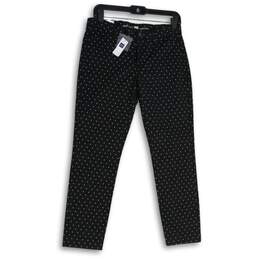 NWT Gap Womens Black White Polka Dot Slash Pocket Slim Fit Khaki Pants Size 2