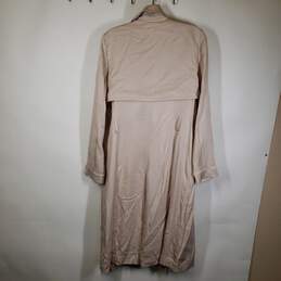Womens Collared Long Sleeve Open Front Long Trench Coat Size Medium alternative image