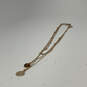Designer J. Crew Gold-Tone Link Chain Triple Strand Clasp Pendant Necklace image number 2