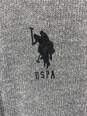 USPA Men Grey Zip Sweater Vest XXL image number 3