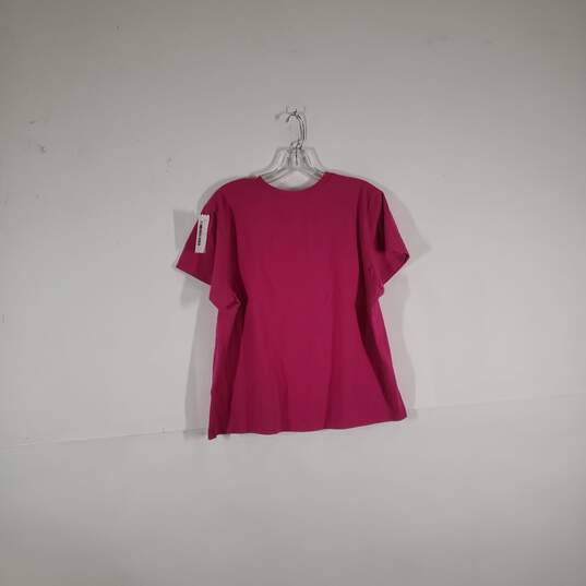 Womens Regular Fit Crew Neck Short Sleeve Pullover T-Shirt Size XL image number 2