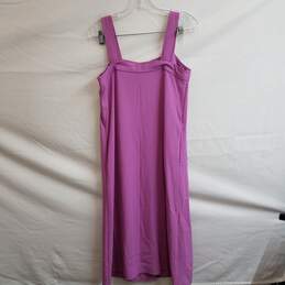 Everlane goweave picnic light purple pink button front shift dress 2