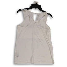 Womens White Scoop Neck Sleeveless Gym Yoga Pullover Tank Top Size Small alternative image
