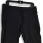 Womens Black Elastic Waist Drawstring Zipper Pocket Track Pants Size 12 image number 1