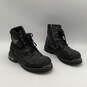 Mens Stealth D91642 Black Leather Round Toe Side Zip Biker Boot Size 10.5M image number 3