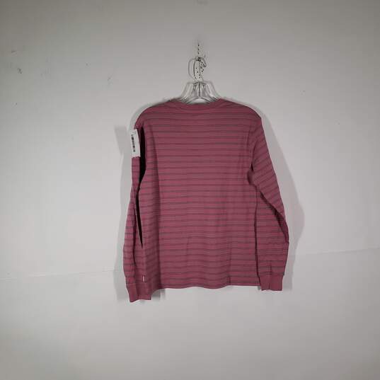NWT Mens Striped Crew Neck Long Sleeve Pullover T-Shirt Size Small image number 2