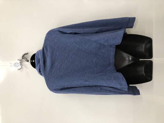 Women's Blue S/P Long Sleeve Fleece Pullover image number 2