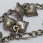 925 Silver Rolo Chain Heart Tag/Link 8.5-10" Anklet Bracelet BD. 2pcs. 22.9g image number 5