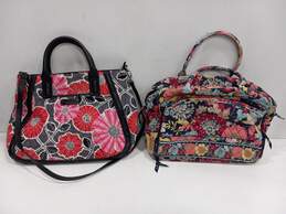 Pair of Vera Bradly Women's Multicolor Floral Luggage